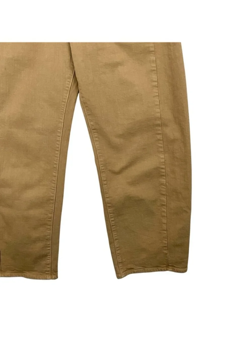 Mother Superior Half Pipe Flood Jeans Womens 30 Beige High Rise Barrel Wide Leg